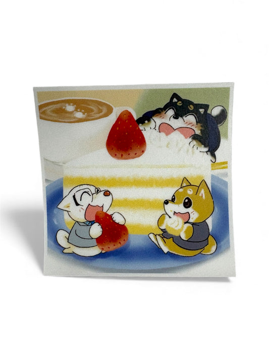 【しばりーまん】ステッカー - ケーキ